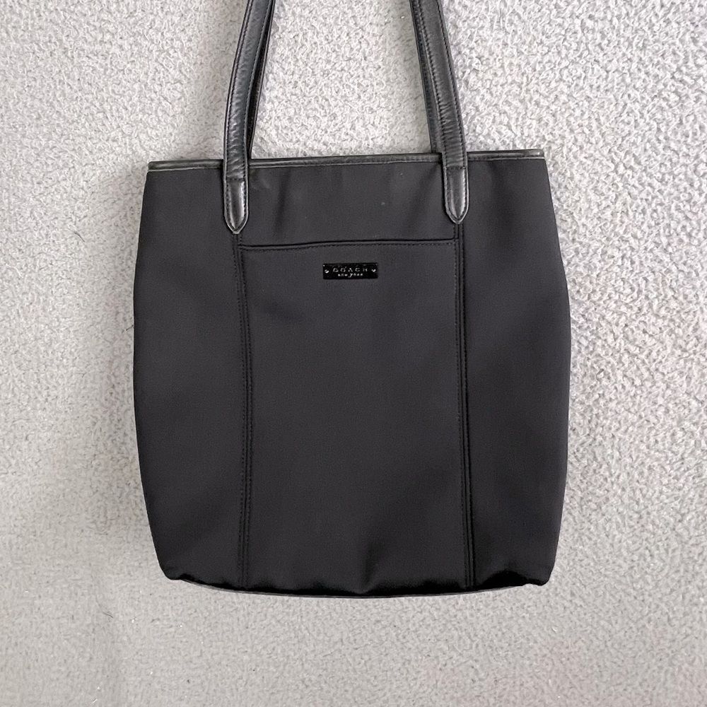 COACH A9N 6217 NEW YORK MEDIUM BAG BLACK NEOPRENE AND LEATHER